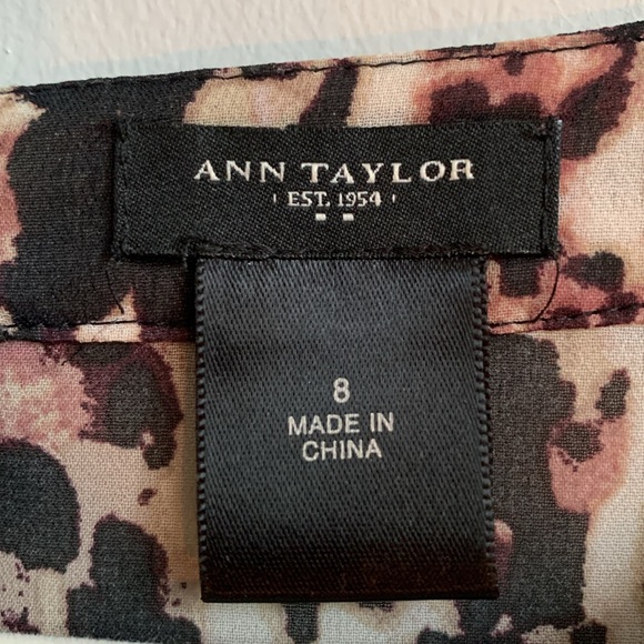 Ann Taylor, Animal print sleeveless blouse, Sz 8 - Picture 4 of 7